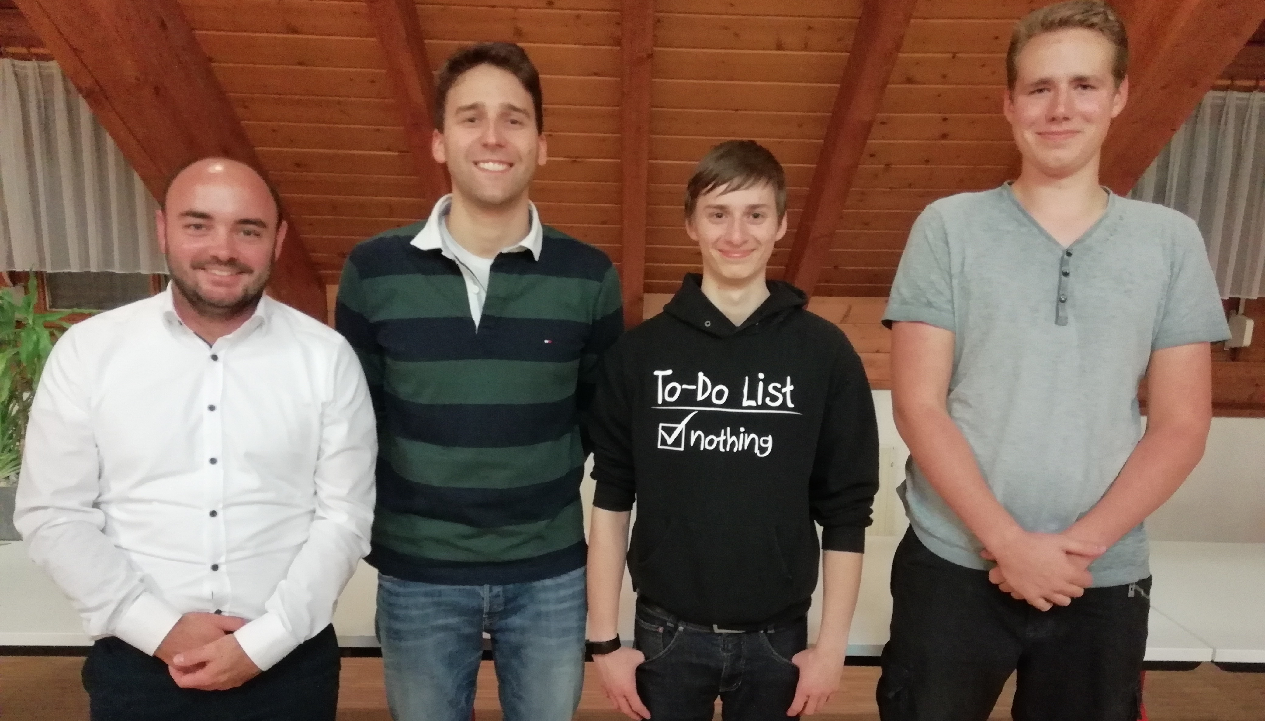 Die neu gewählte Bereitschaftsleitung des DRK Bretten:
(von links) Christoph Glück, Max Schneider, Lenhard Bader und Axel Deininger.