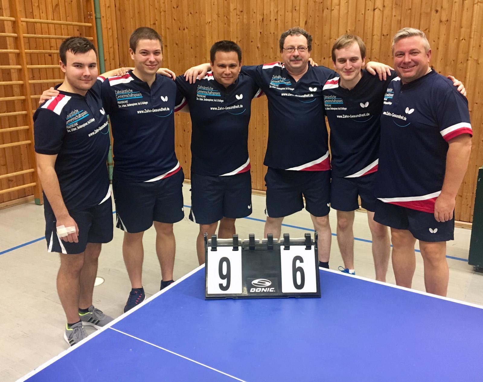 Die siegreichen Tischtennis-Herren des TV Bretten.
