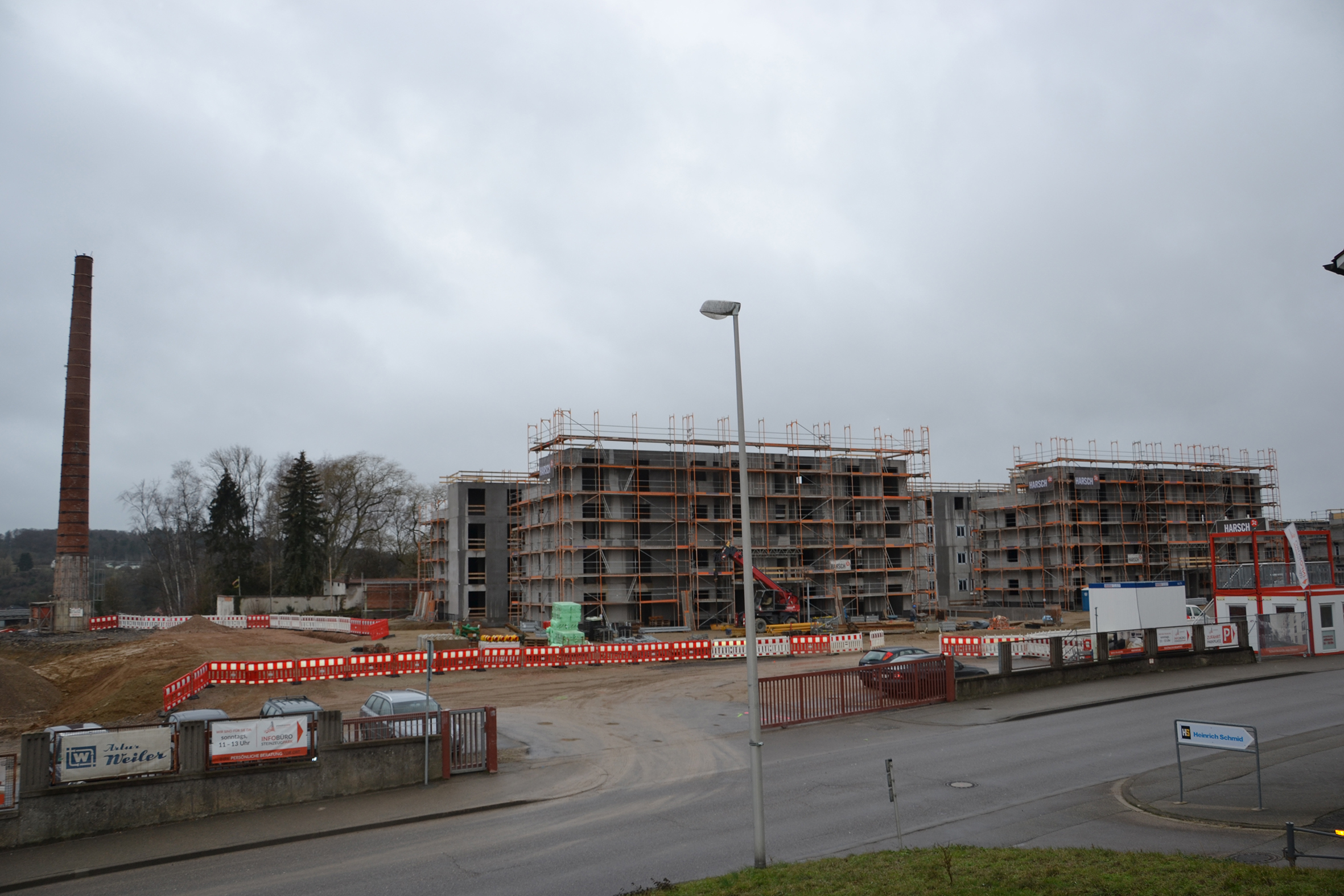 Im Steinzeugpark in Bretten-Diedelsheim wird schon kräftig gebaut.