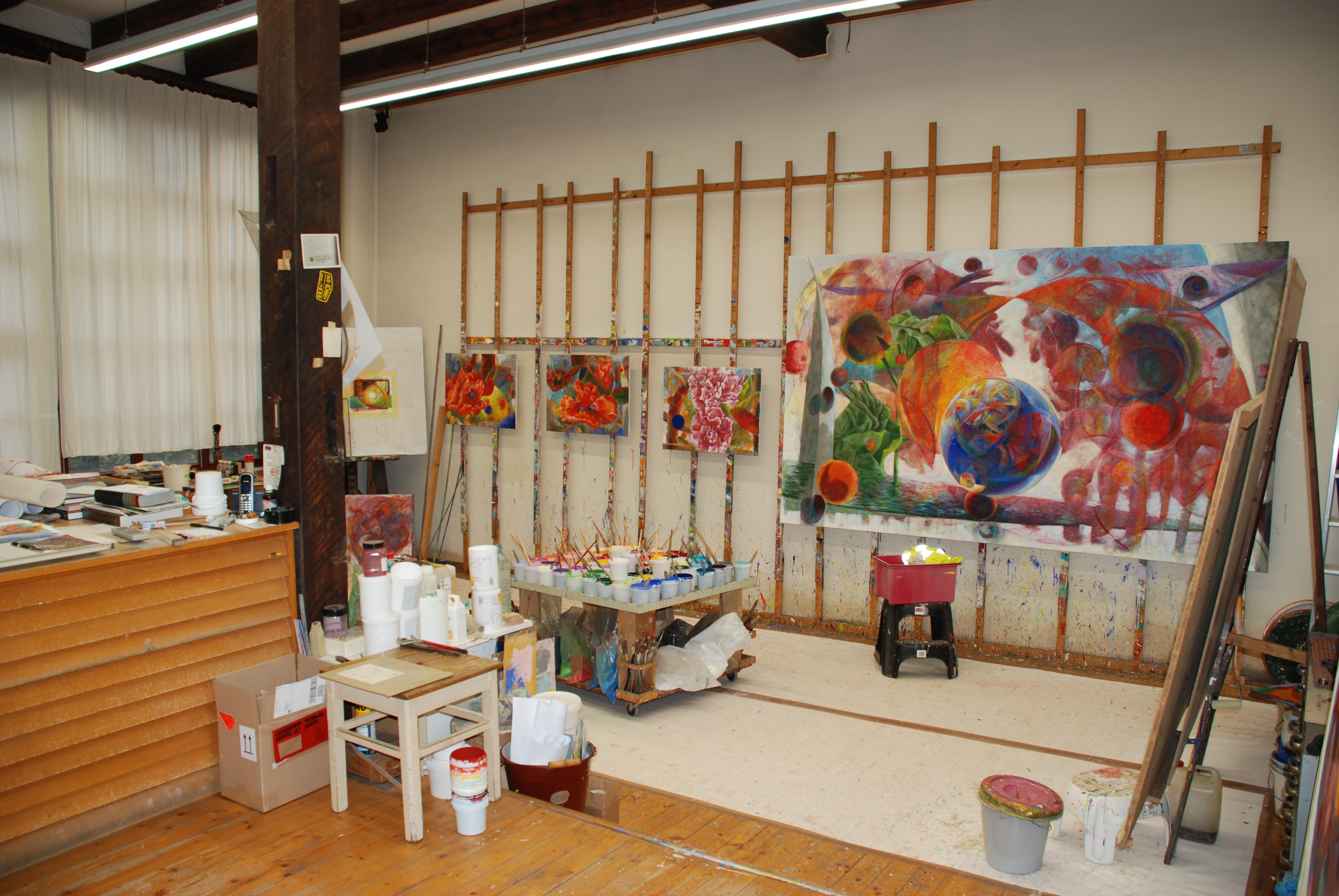 Blick ins Atelier von Willi Gilli.